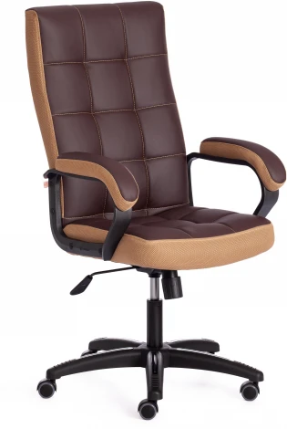 Кресло TRENDY (22) кож/зам/ткань, коричневый/бронзовый, 36-36/21 Tetchair 19516