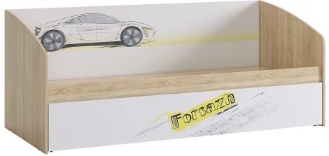 Форсаж Кровать, цвет дуб сонома/белый Mebelson (арт.MKF-07.1623)