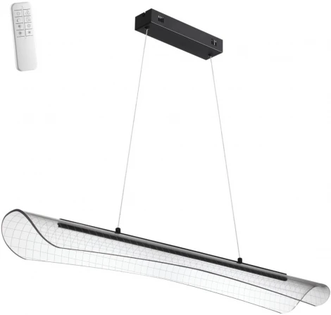 Светильник подвесной Novotech Welle 359191 OVER черный, диммируемый, в комплекте пульт ДУ IP20 LED 3000К~6000К 32W 220-240V (регулировка яркости, на тросе)