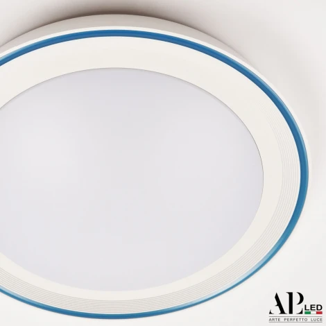 Потолочный светильник светодиодный с ПДУ APL LED Turin 3306.B243-350 White/Blue