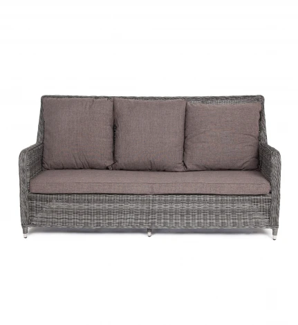 Диван трехместный из искусственного ротанга, цвет графит 4SIS Гляссе YH-C3579W-2 graphite