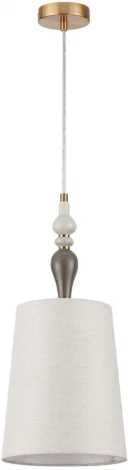 Подвесной светильник Odeon Light Homi 5040/1A античн.бронза/беж.абажур/металл/керамика E27 1*60W (220V, на проводе)