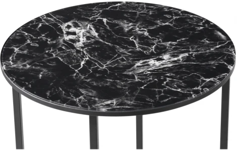 Журнальный стол Манеттия стекло мрамор черный / 507408 Woodville