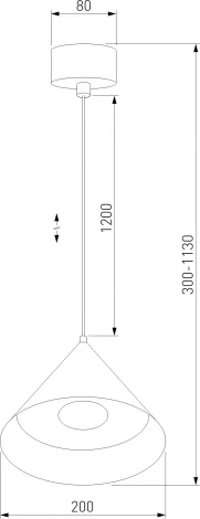 Подвесной светильник Elektrostandard Conus 50316 LED 13W 3000K золотой (220V, на проводе)