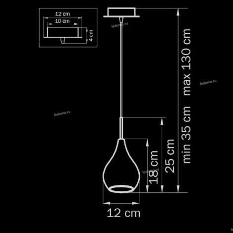 Подвесной светильник Lightstar Pentola 803038 (220V, на проводе, бокалы)