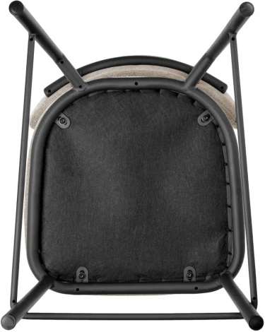 Стул полубарный Bradexhome Lucas 2 латте шенилл с чёрными ножками