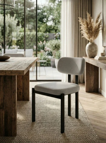 Стул МОСС, цвет H-09 Светло-серый, велюр / черный каркас M-City 64810