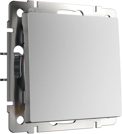 Выключатель одноклавишный проходной (серебряный матовый) Werkel W1112065 (a063608)