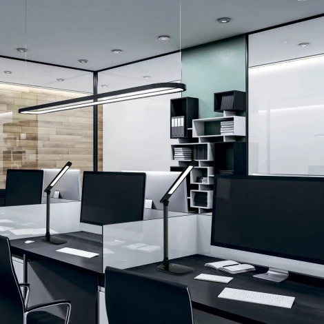 Настольная лампа Gauss Qplus GT5042 10W 590lm 3000-6000K черный диммируемый USB LED