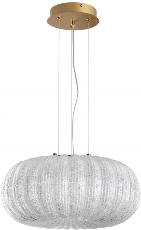 Подвесной светильник Sonex Angelo 7720/36L металл/стекло/прозрачный/золотой LED 36Вт 3000-6500K D400 IP20 пульт ДУ (220V, на тросе, шар)