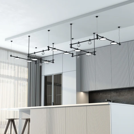 Трековый светильник Elektrostandard Esthetic Magnetic 10W 3000K (чёрный) 85125/01 (LED, 24V, круглые)