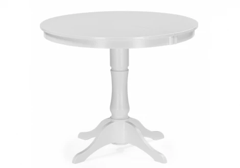 Кухонный стол Woodville Амадей 90(130)x90 белый матовый