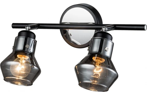 Спот Escada Carlo 593/2A 2x40Вт E14, металл, чёрный/хром