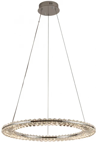 Подвесной светильник Newport 8240 8241/600 chrome (LED, 220V, хрусталь, на тросе, кольцо)