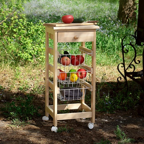 Тумба с ящиком и корзинами лак Mebelik 008418