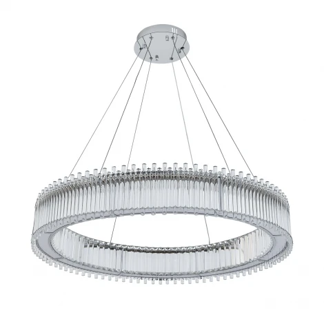 Подвесной светильник светодиодный с пультом (12056/B/1P Chrome) Indigo Grado V000196L (регулировка яркости, 220V, на тросе, круглые)