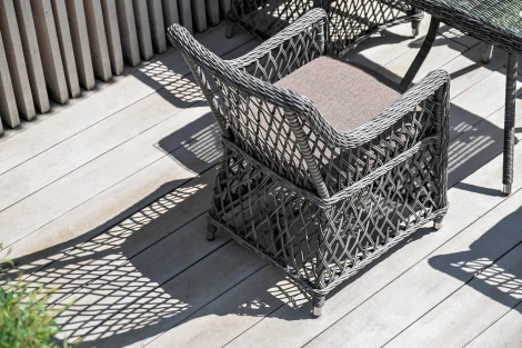 Обеденная группа плетеная на 4 персоны, цвет графит 4SIS Айриш AC4T-5-SET graphite