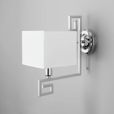 Бра Eurosvet Alma 60115/1 хром (220V, выключатель, куб)