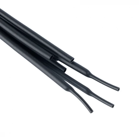 Трубка термоусадочная 100 см. (черный) Stekker 50271
