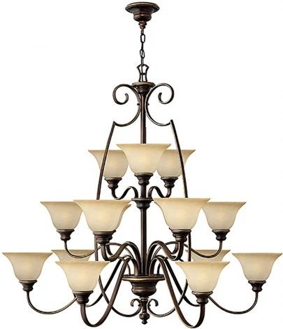 Подвесная большая люстра ярусная Hinkley HK-CELLO15 (220V, на цепи)