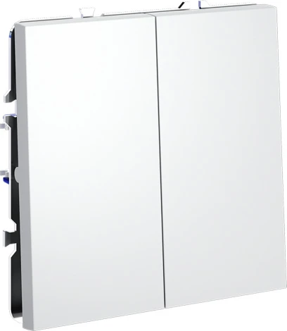 Выключатель с самовозвратом двухклавишный (белый матовый) Voltum S70 VLS020602