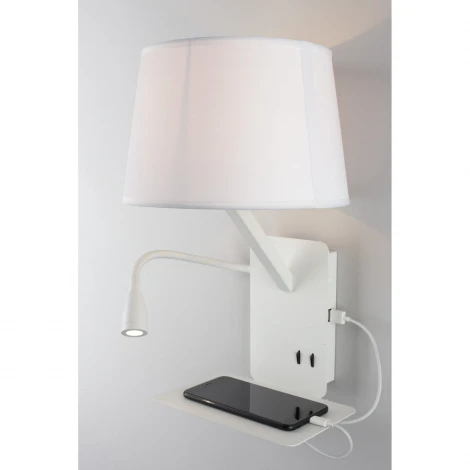 Бра с полкой на гибкой ножке для чтения Omnilux Talocci OML-62801-02 (220V, выключатель)