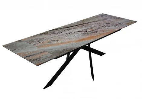 Стол DikLine EKX180, Керамика Venetian Brown Light глянец (К4), опоры черные (2 уп.) 00-00081528