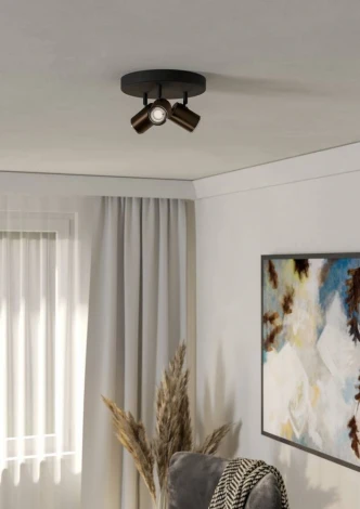 Спот потолочный Eglo Consuma 1 300591 3X5W(GU10) IP44 сталь бронзовый черный