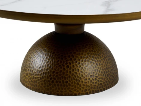 Столик журнальный Macos major (Керамика/Белый,Золотой) ОГОГО Обстановочка! арт.888824