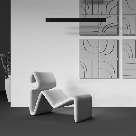 Подвесной линейный светодиодный светильник Maytoni Ephoria P109PL-36W2.7-6K-B (220V, на тросе)