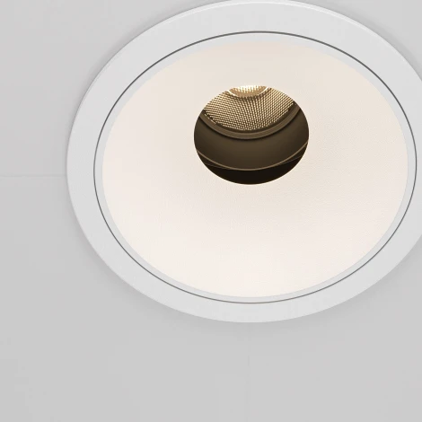 Встраиваемый светильник под гипсокартон Wise 3000K 10W Maytoni DL057-10W3K-W (LED, 220V, круглые)