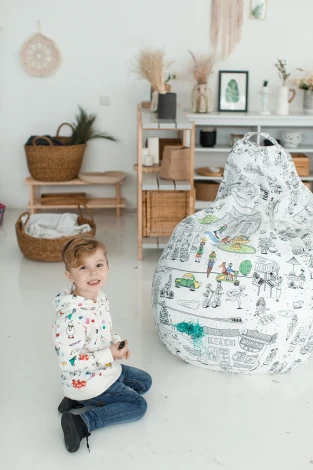 Кресло мешок Dreambag Груша Раскраска (L, Классический) 5009611