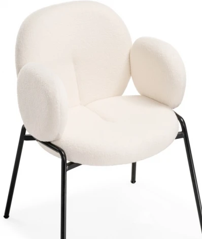 Стул на металлокаркасе Woodville Kalipso white / black