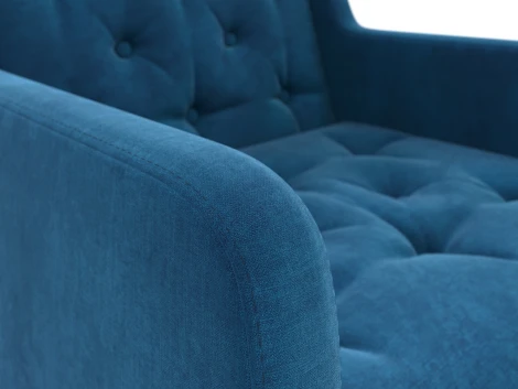 Кресло Arsko Айверс орех синий шенилл