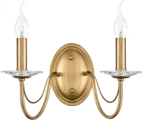 Бра Lumion Incanto 8033/2W металл/стекло, медь/прозрачный E14 2*40W 220V (подсвечник, свеча)