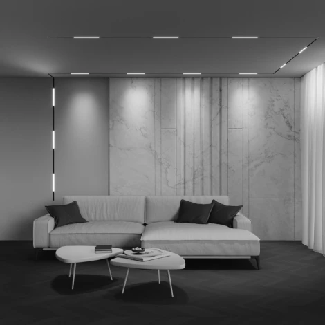 Трековый светильник низковольтный светодиодный 48V 6W 3000K Maytoni Technical Basis TR240-2-6W3K-B