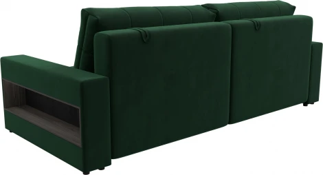 Диван прямой с полками Лига-053 НПБ Лига Диванов (Велюр) арт.128891
