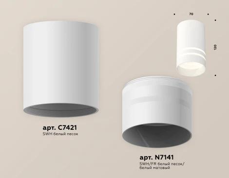 Накладной точечный светильник Ambrella Techno Spot XS7421022 (220V, круглые)