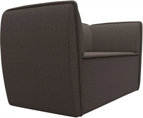 Диван кухонный прямой Бергамо 2-х местный (Коричневый/Рогожка) Лига Диванов арт.123704