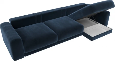 Диван угловой Лига-056 НПБ Лонг угол универсальный Лига Диванов (Велюр) арт.129165