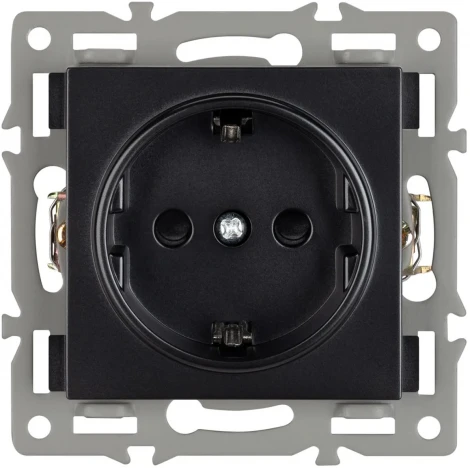 Механизм электрической розетки SCT-MEU1-PL-BK (250V, 16A) (Arlight) 043731