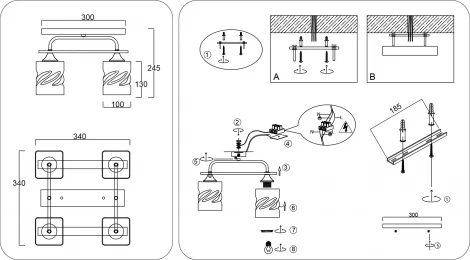 Потолочная люстра Ambrella TRADITIONAL TR3033249 (220V)