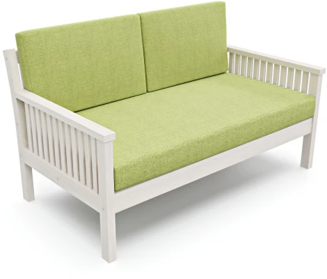 Диван Arsko Норман М беленый дуб зеленая рогожка