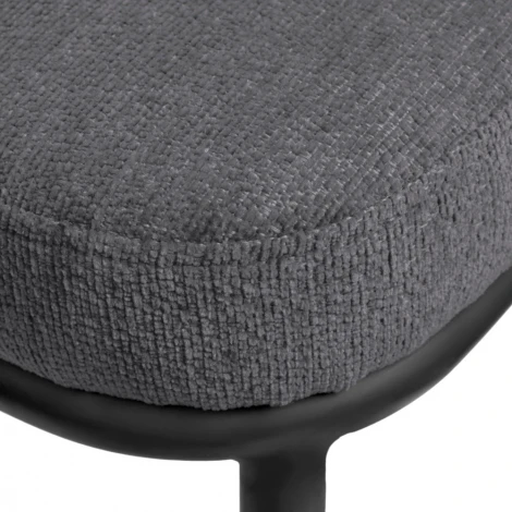 Стул Bradexhome Lucas 2 серый шенилл с чёрными ножками