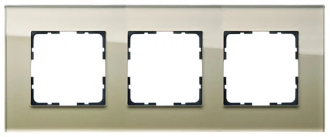 Рамка на 3 поста (шампань) Jasmart G-Glass G1003GG