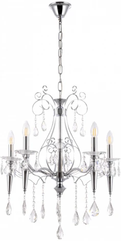 Подвесная люстра Arte Milano AM347710 347710/5 CR (220V, подвески, на цепи, подсвечник, свеча)