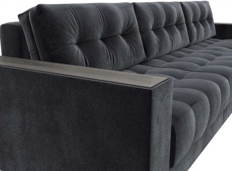 Диван угловой с декором Лига-049 НПБ Лонг Лига Диванов (Велюр) арт.128313