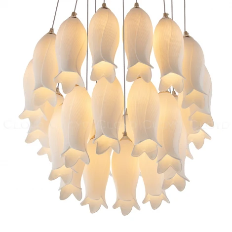 Потолочная люстра каскадная Cloyd Argana 11235 (цветы, птички)