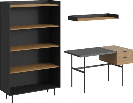 Композиция Look 22 (ЛДСП/Черный) ОГОГО Обстановочка! арт.848787