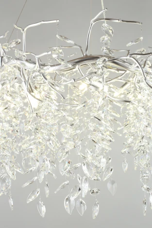 Подвесная люстра Aployt Gertunia APL.847.13.13 (220V, хрусталь, на тросе, листья, ветки)